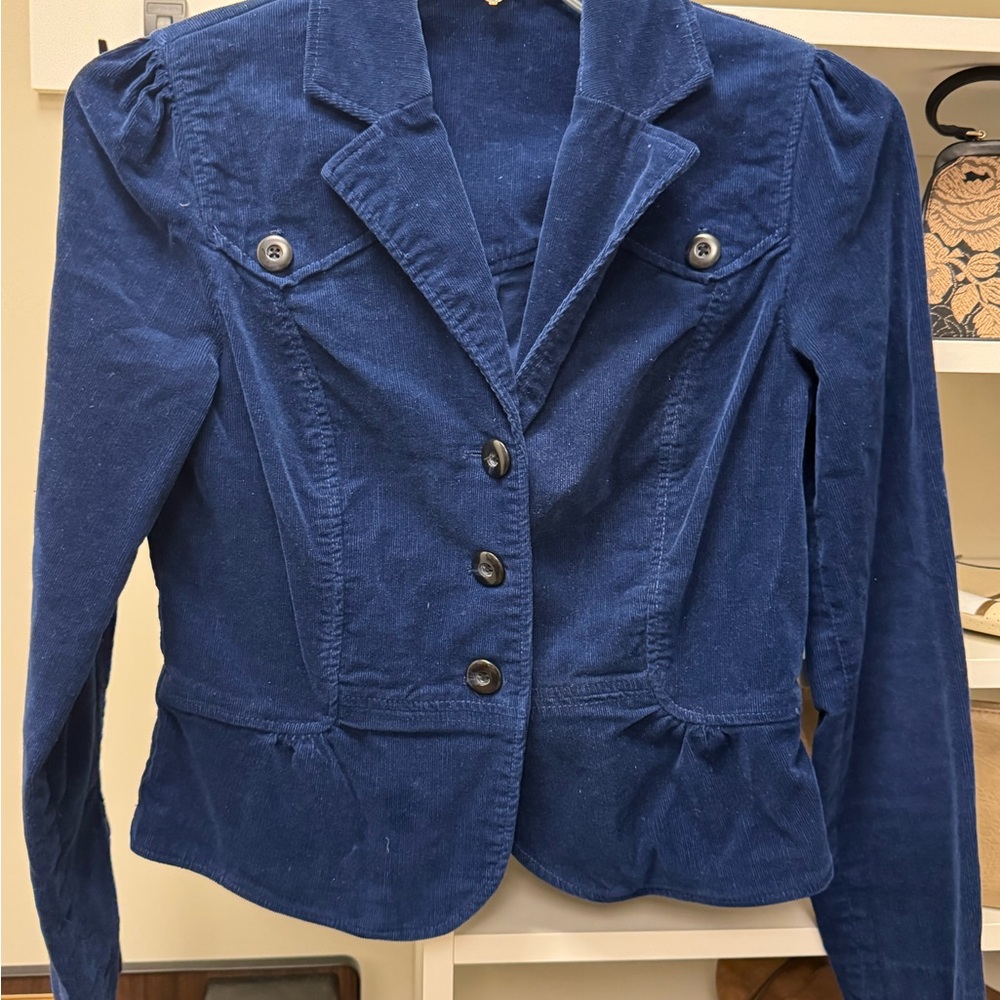 Rafaella Women's Blue Corduroy Blazer